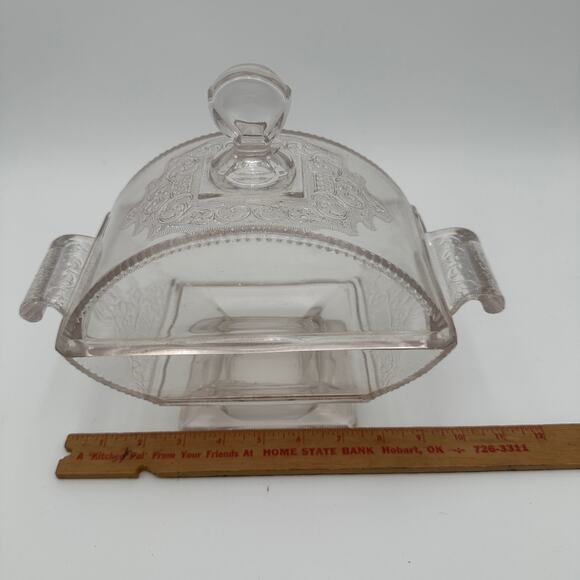 Antique PINK Jersey Lily Footed Compote with Lid 1883 by Riverside - Picture 7 of 9